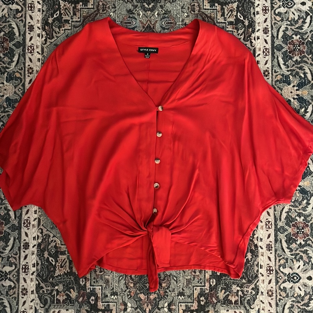 Tie blouse